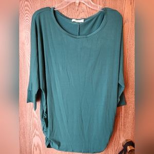 Quarter sleeve green shirt by Zenana